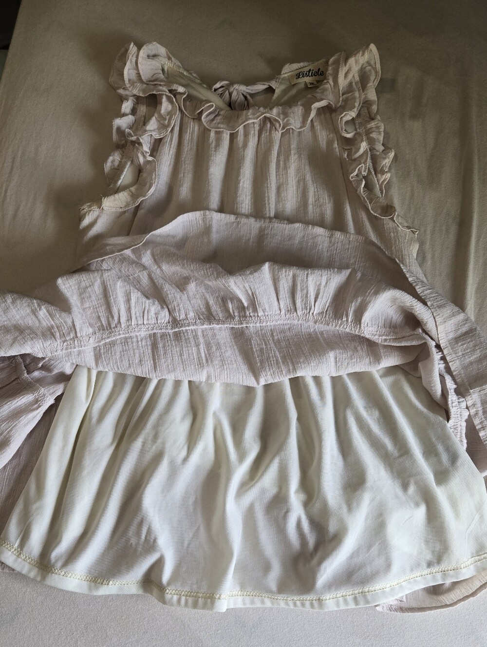Cream Ruffle Tiered Top - Picture 3 of 7